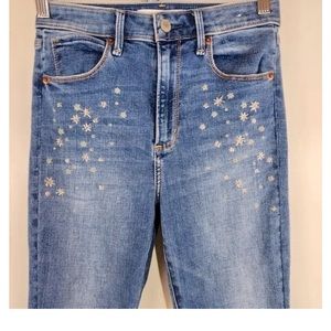 Embroidered skinny jeans